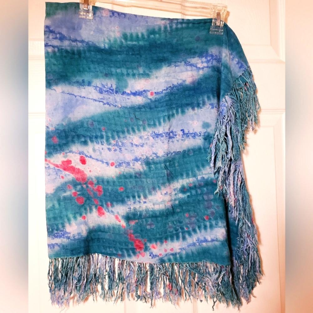 1980s Large Scarf Wrap - Picture 2 of 2